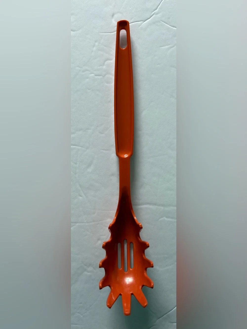 EKCO Orange Slotted Spaghetti Pasta Spoon Scoop Vintage